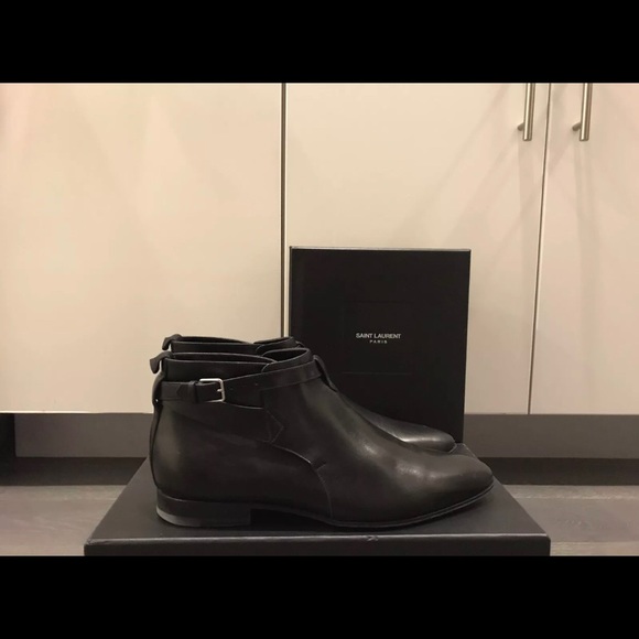 Saint Laurent Paris Ankle Boots Size 42.5 9 $900 - Picture 2 of 7